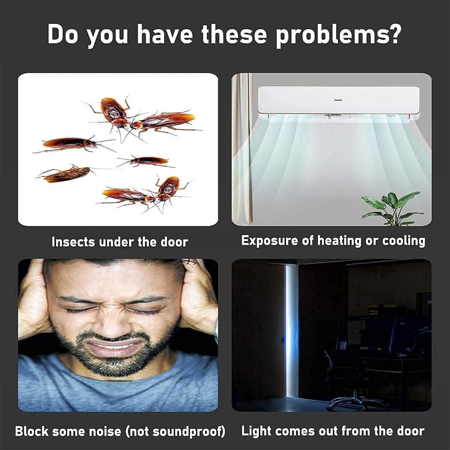 FLEXMAN Door Draft Stopper 362in Multifunctional Weather Sealing for Doors and Windows