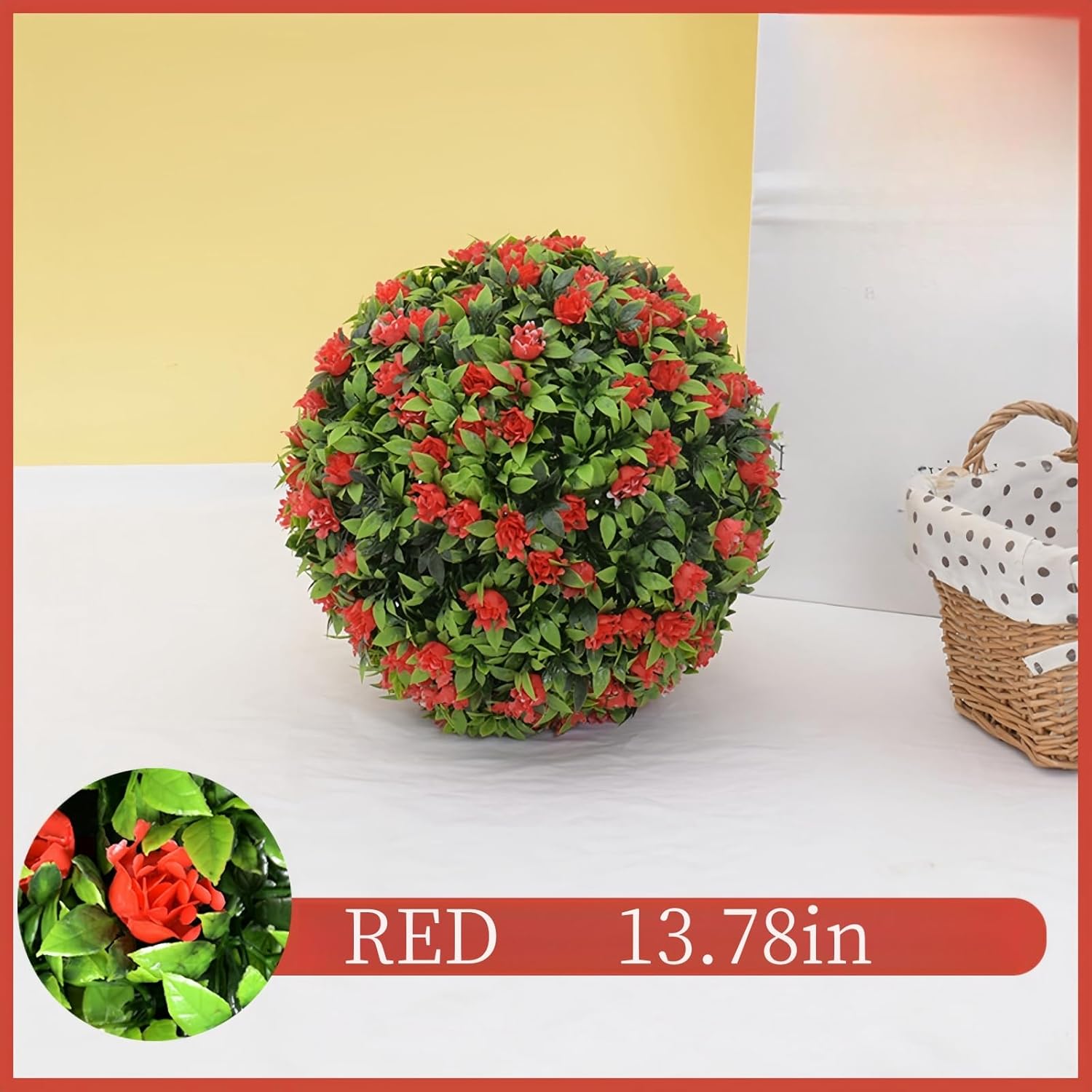 ROKIE Artificial Topiary Ball - Large Boxwood Greenery Sphere for Outdoor Use