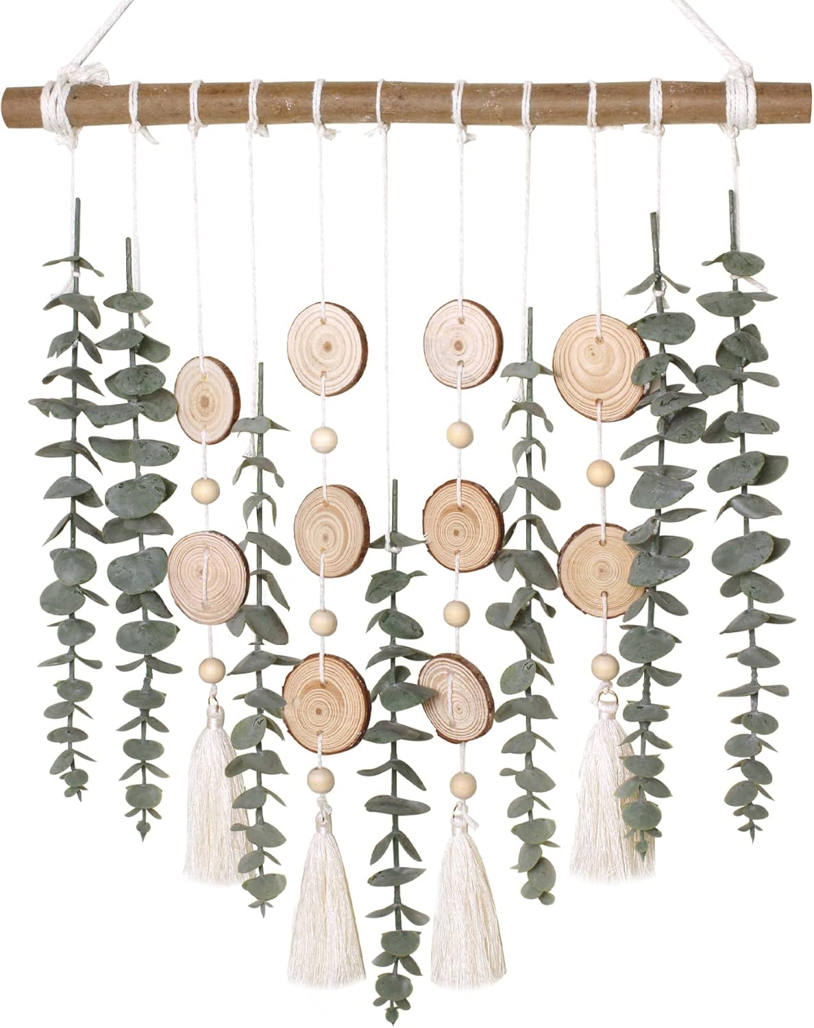 Boho Wall Decor Artificial Eucalyptus Leaves Hanging Plant