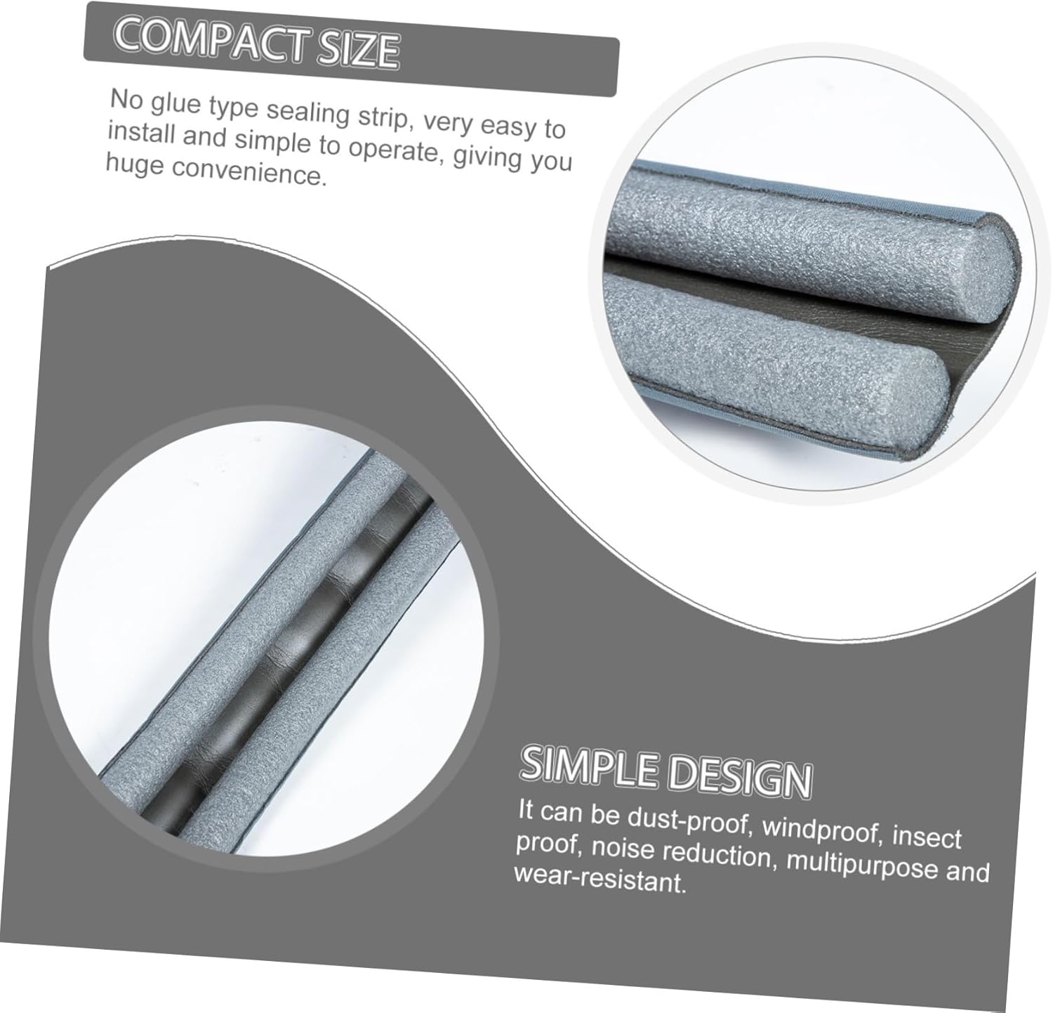 Homoyoyo 3pcs Door Bottom Sealing Strip Windproof Noise Reducing Draft Stopper for Under Door Gaps