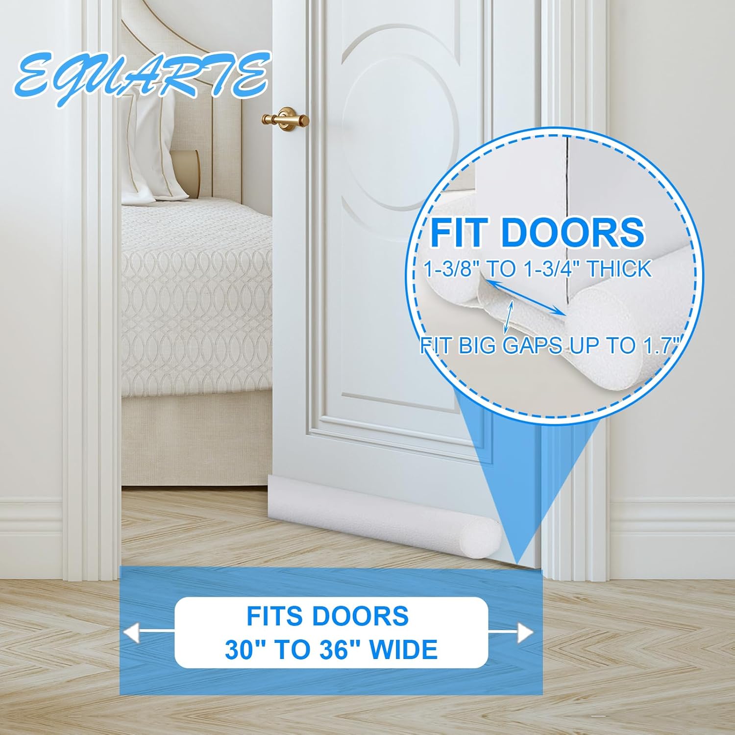 EGUARTE 36 Inch White Door Draft Stopper