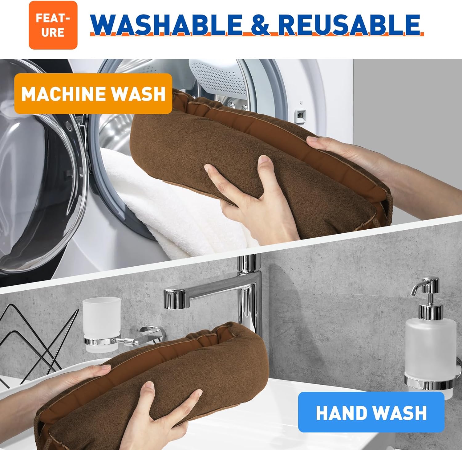 MAGZO 36 Inch Door Draft Stopper Weighted Triangular Snake for Winter Noise Blocker with Hook Loops