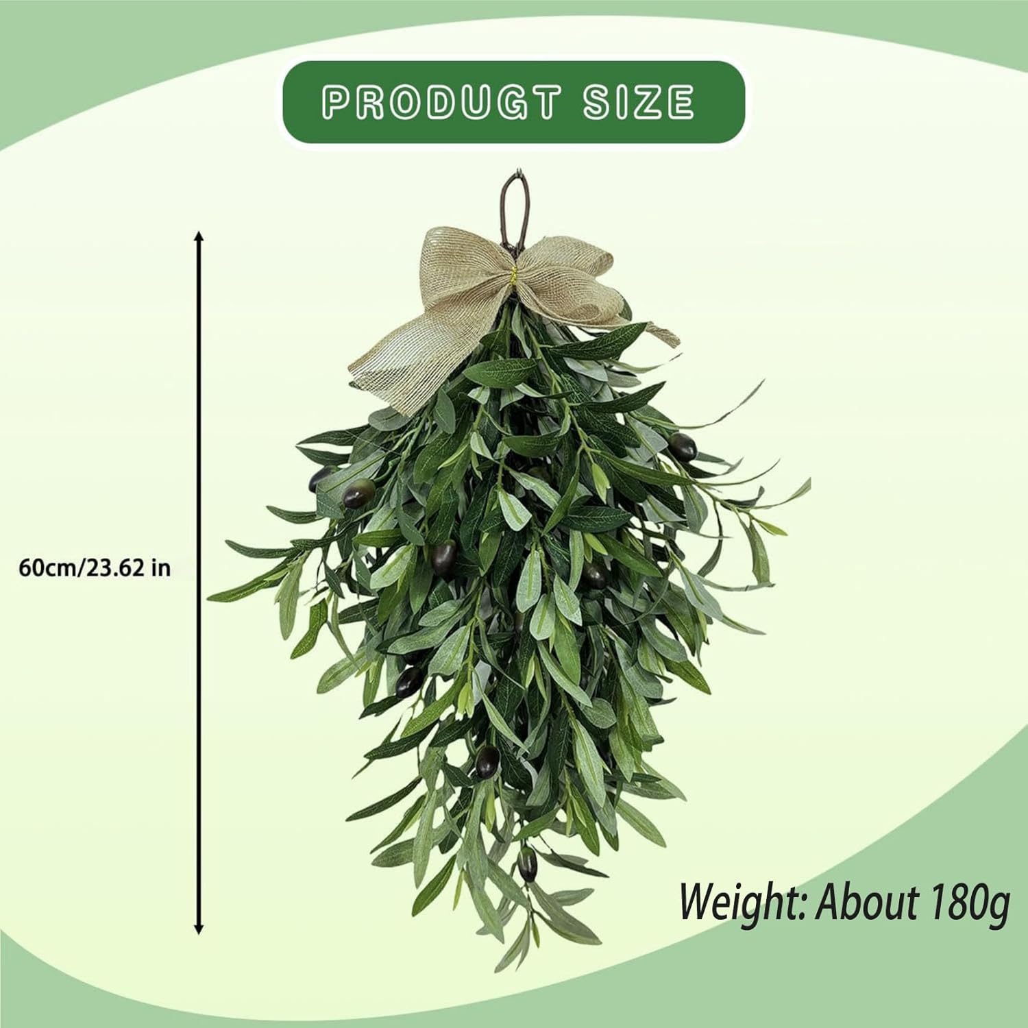 24 Inch Olive Wreath Artificial Flower Swag