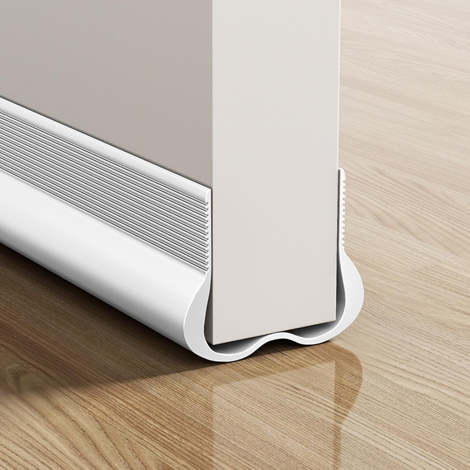 PAPABA Door Stopper Weather Stripping PVC Door Sweep White