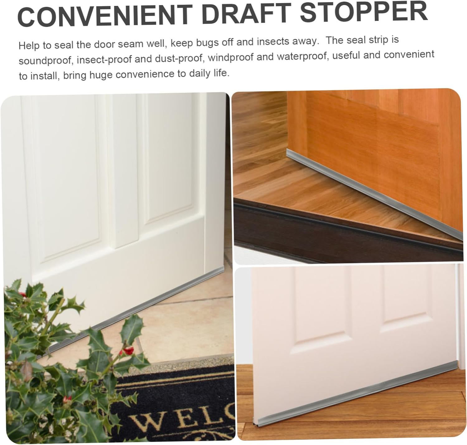 Cabilock Windproof Seal Strip for Door Bottom Soundproofing