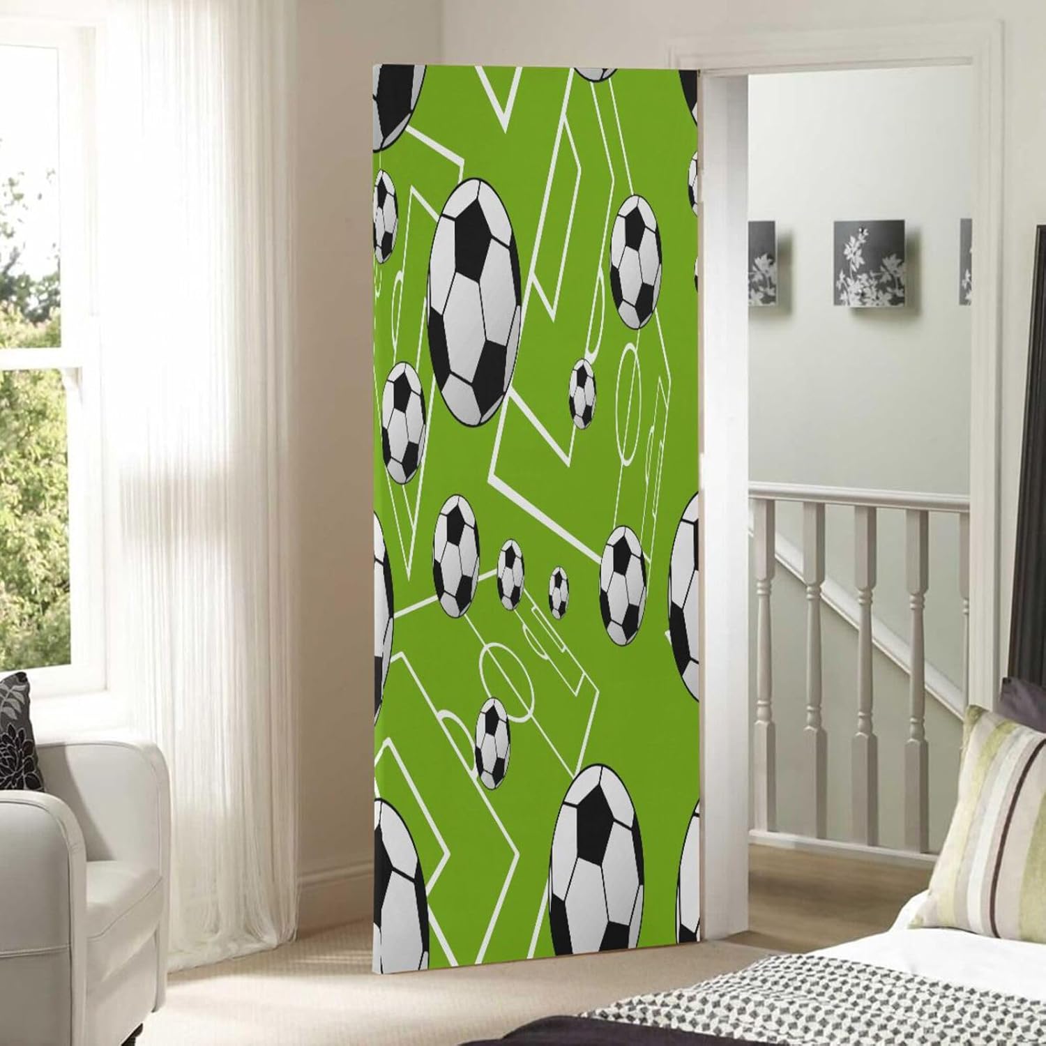 Susiyo Cute Soccer Balls Door Cover 36x98 in