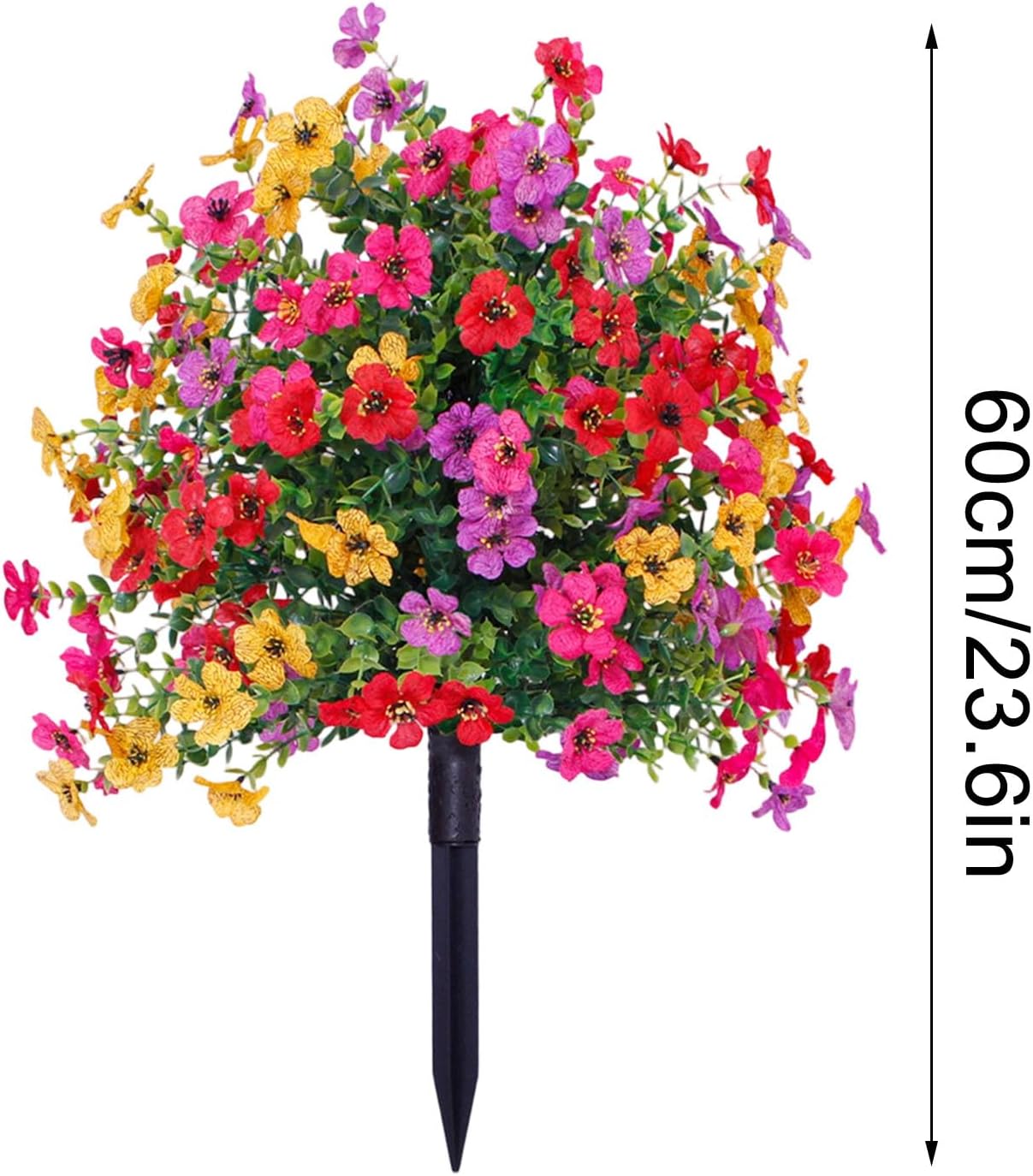 Artificial Flowers with Ground Spikes for Outdoor Decor