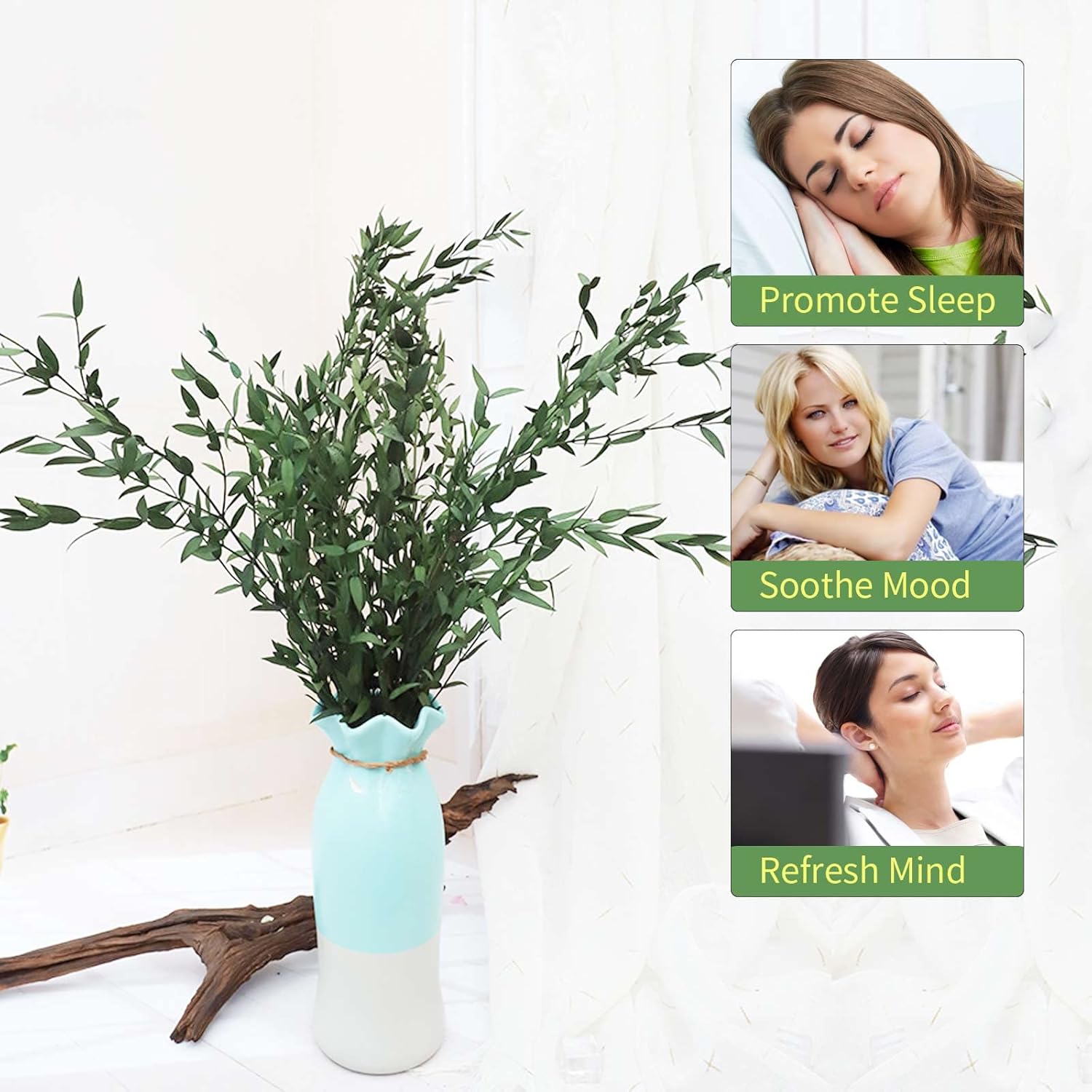 Tavkite Dried Eucalyptus Garland Stems 4 Oz Bundle