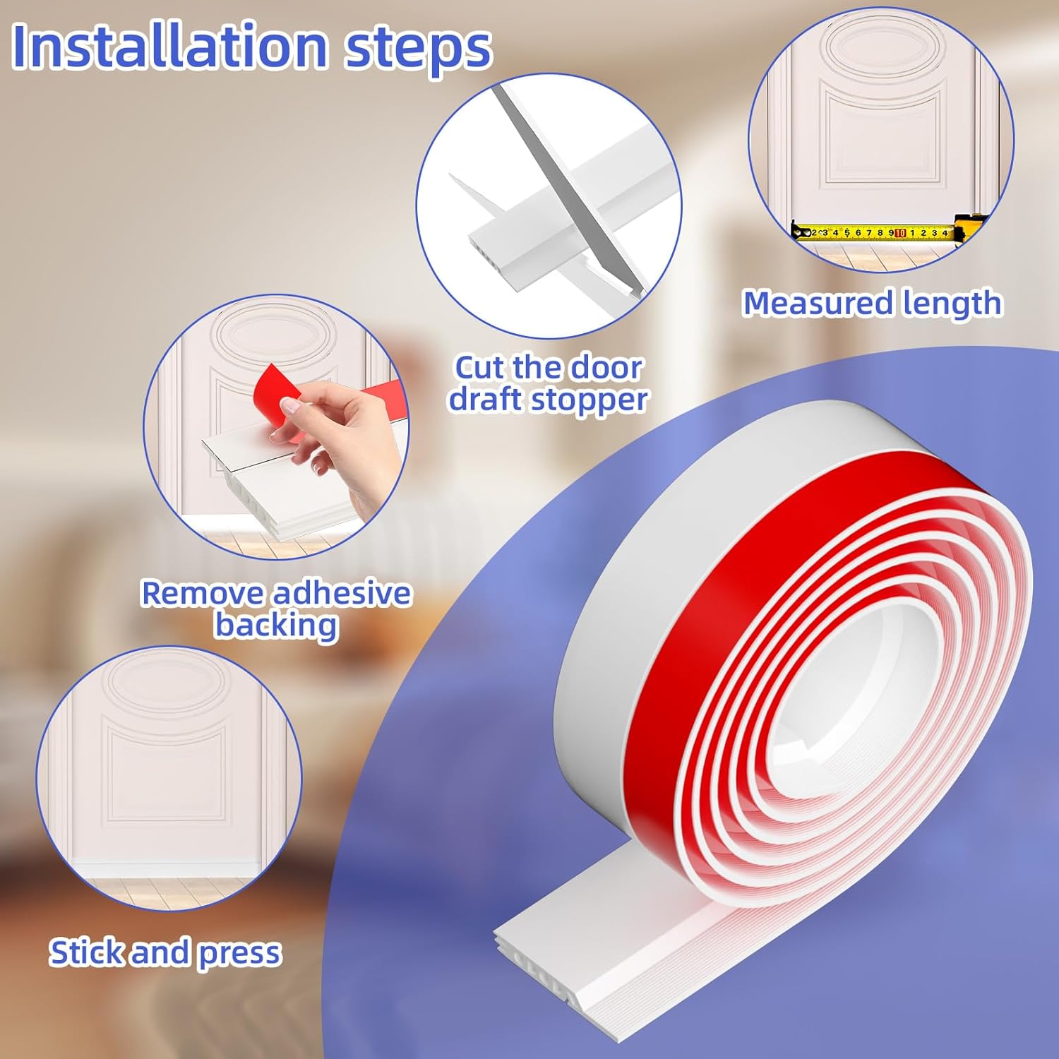 Door Draft Stopper 39inch Silicone Weather Seal