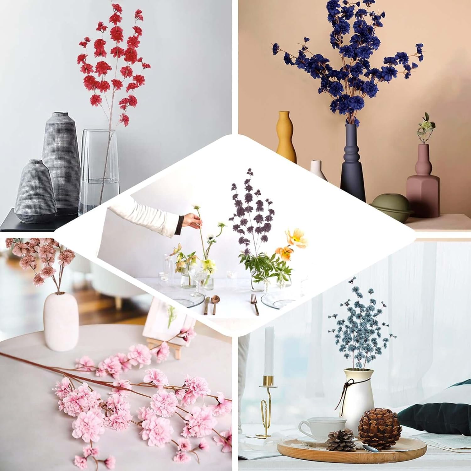 Efavormart 2 Branches - 42 Ivory Carnation Flower Spray