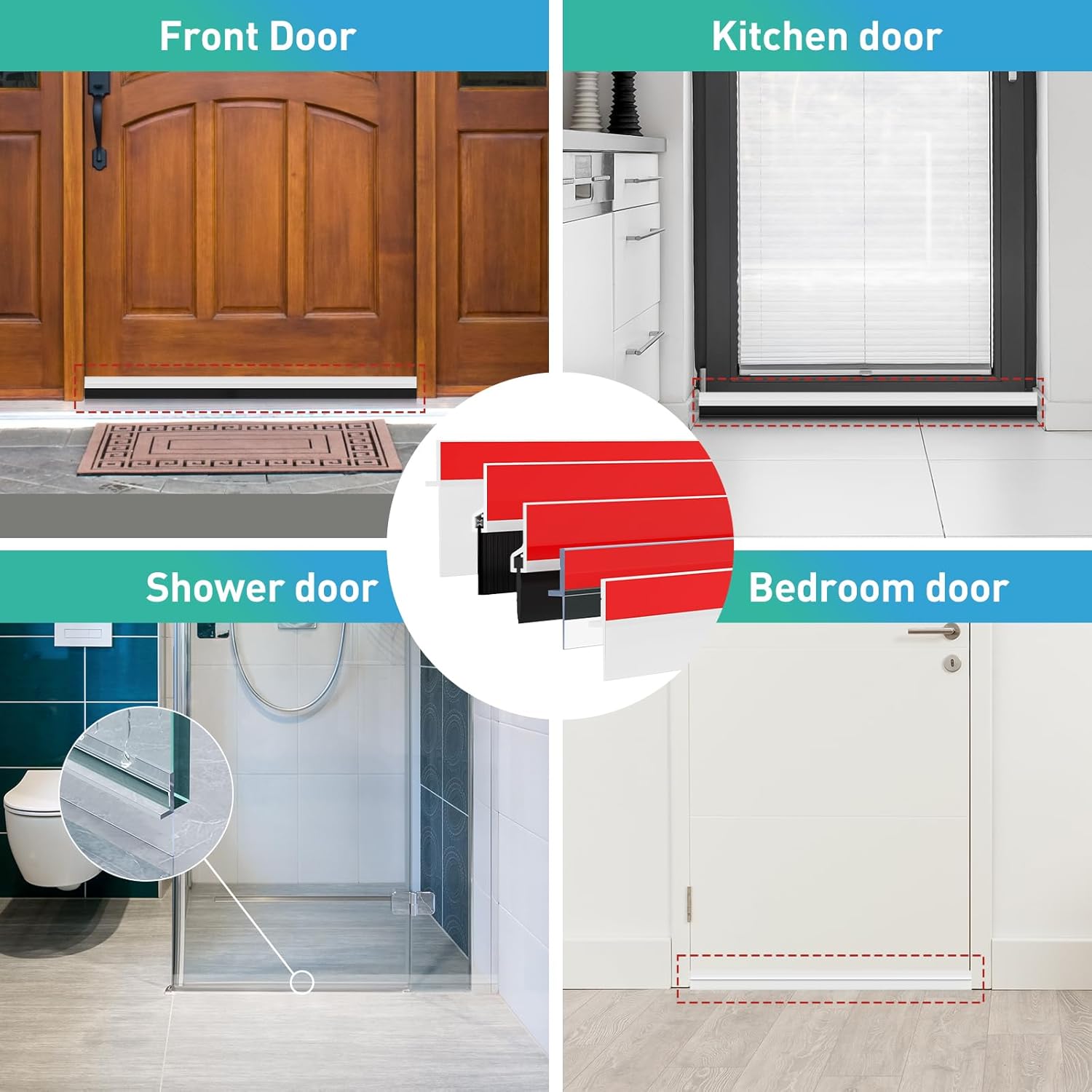 10Pack Door Draft Stopper 39In X 5Types Under Door Sweep