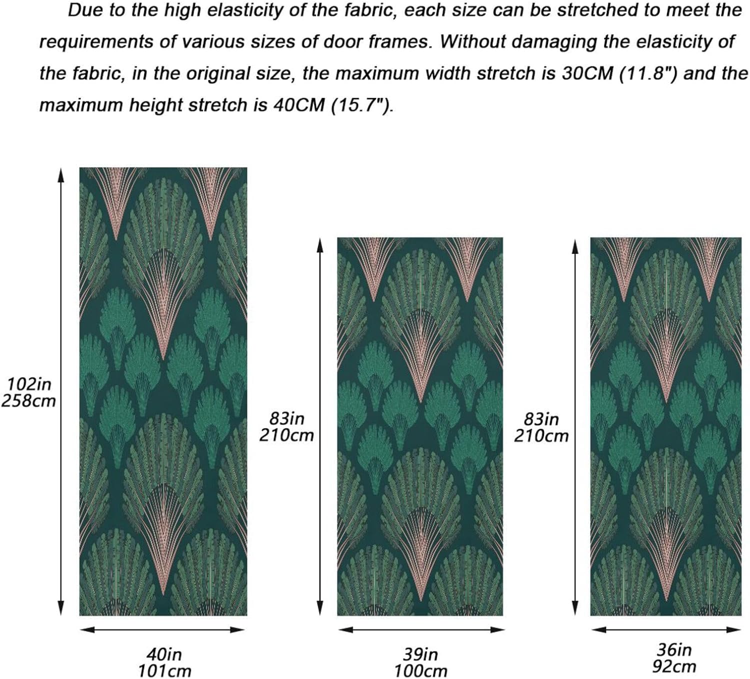 Susiyo Vintage Green Fan Halloween Door Cover