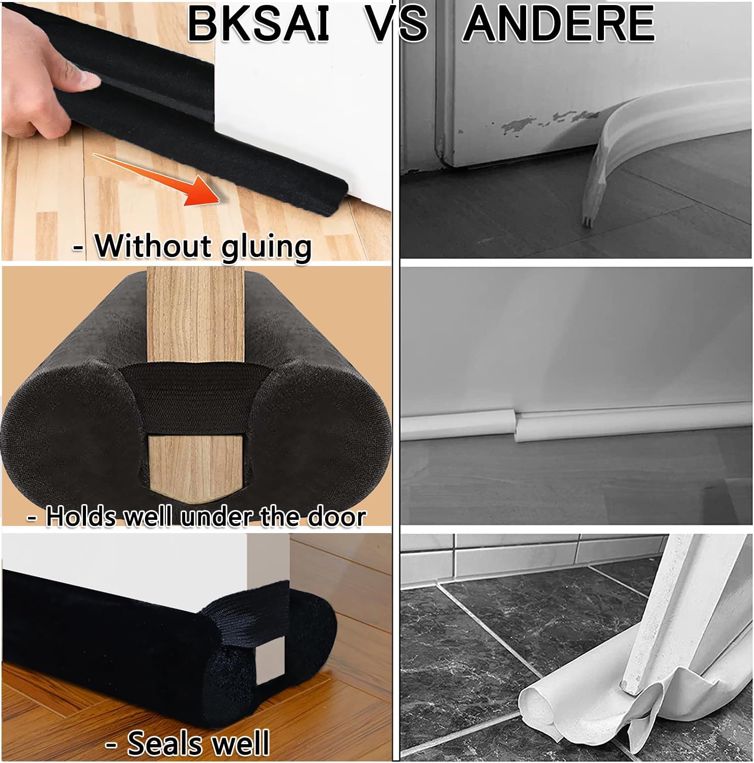 BKSAI Door Draft Stopper for Bottom of Door