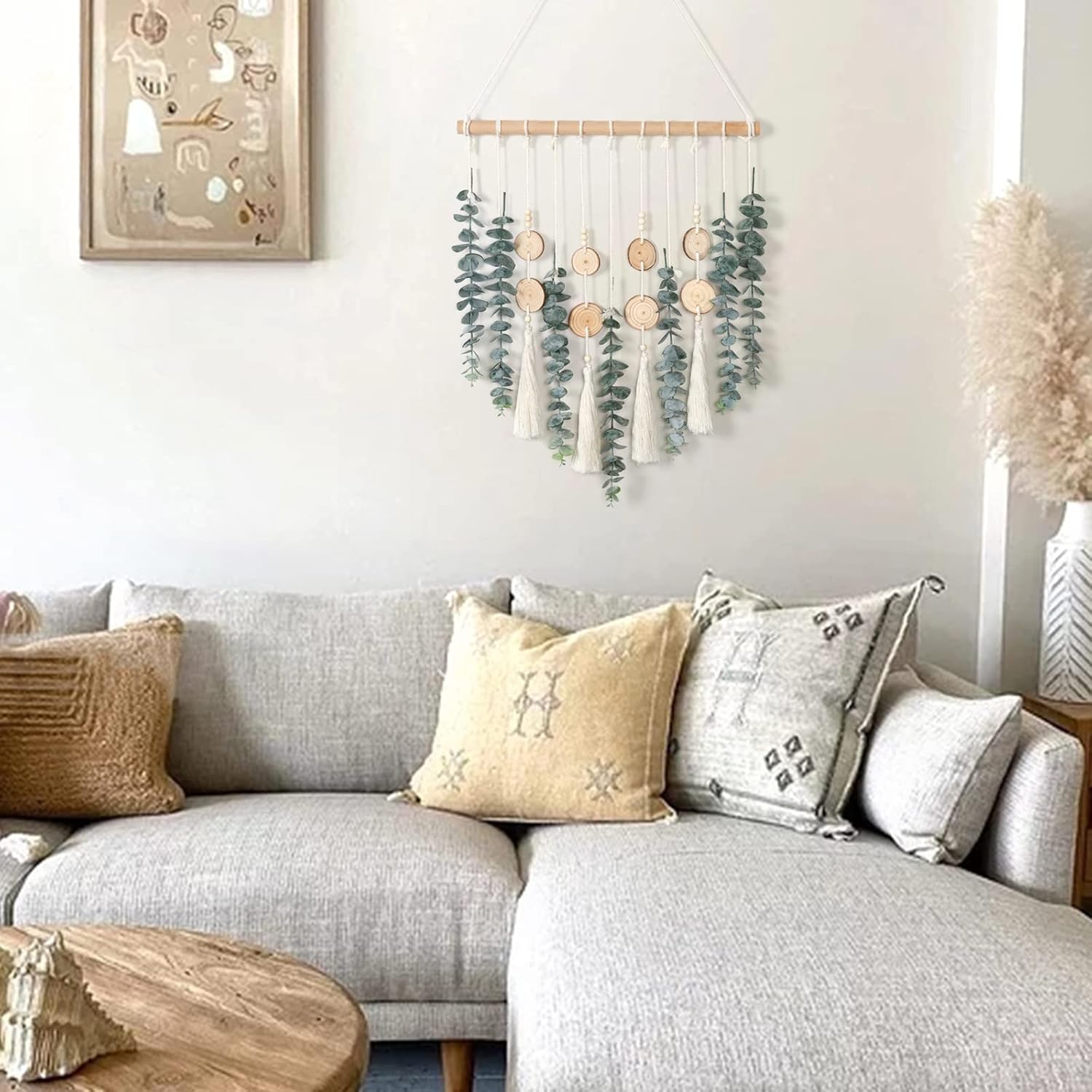 Alynsehom Artificial Eucalyptus Wall Hanging Decor Greenery