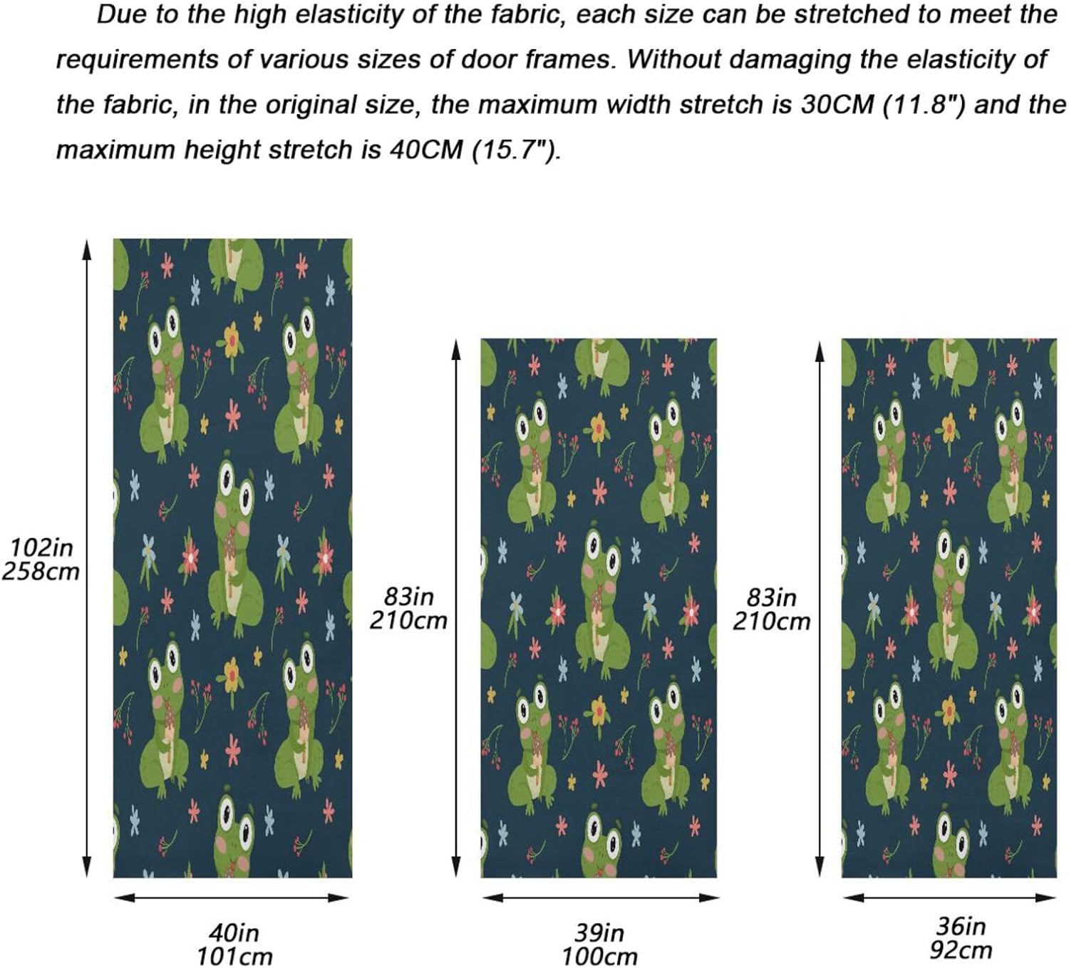 Susiyo Cute Frog Halloween Door Cover 32x79 In
