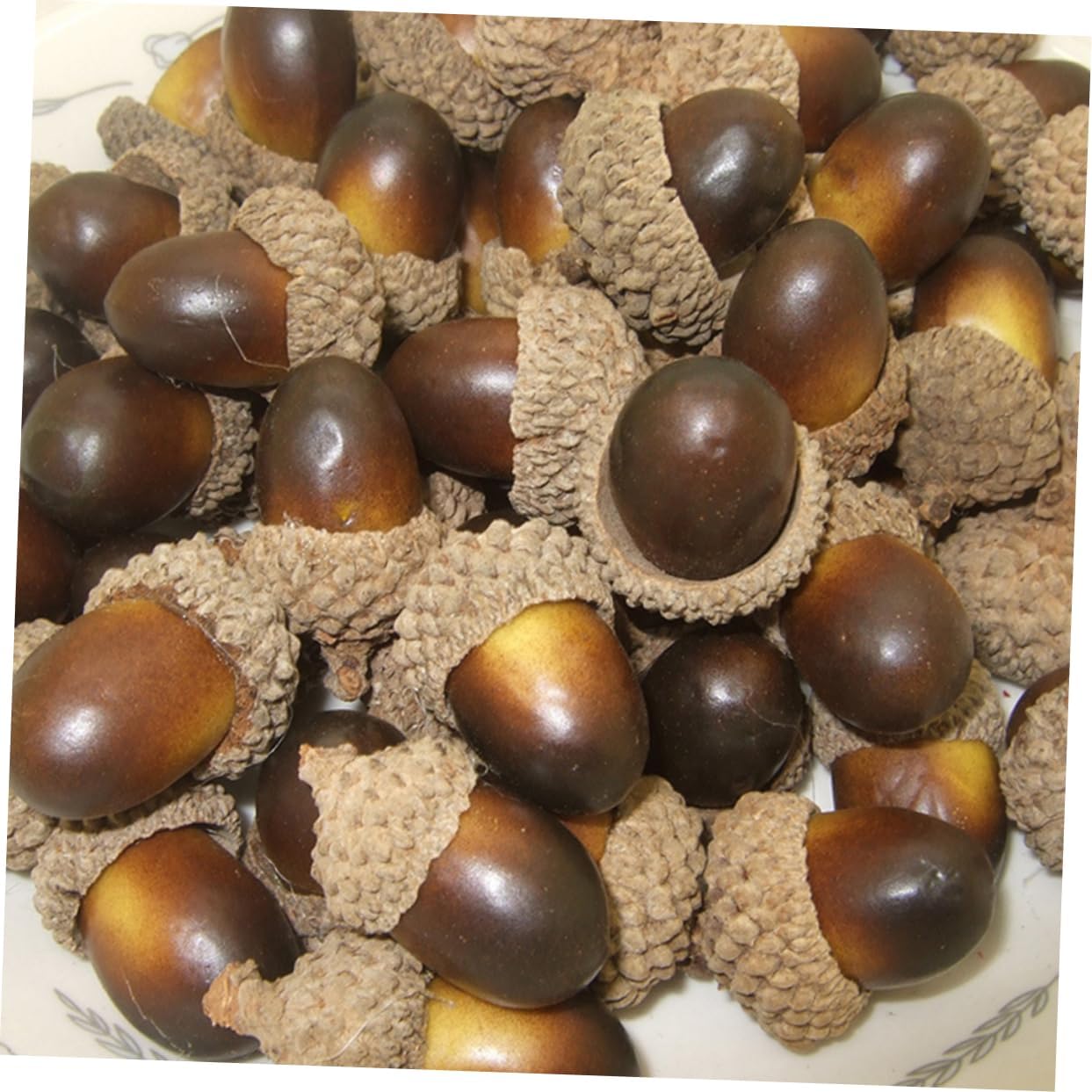 IMIKEYA 141pcs Halloween Artificial Pumpkins Acorns and Maple Leaves Decor