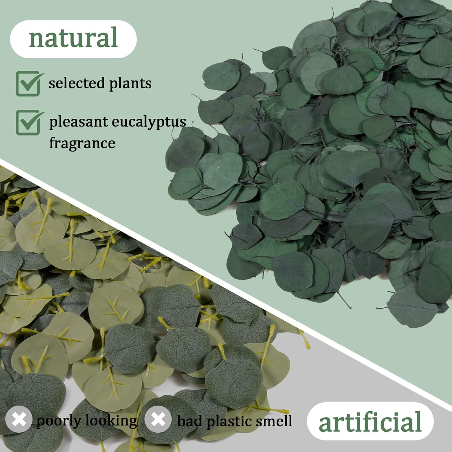 300PCS Real Eucalyptus Leaves for Shower Decor