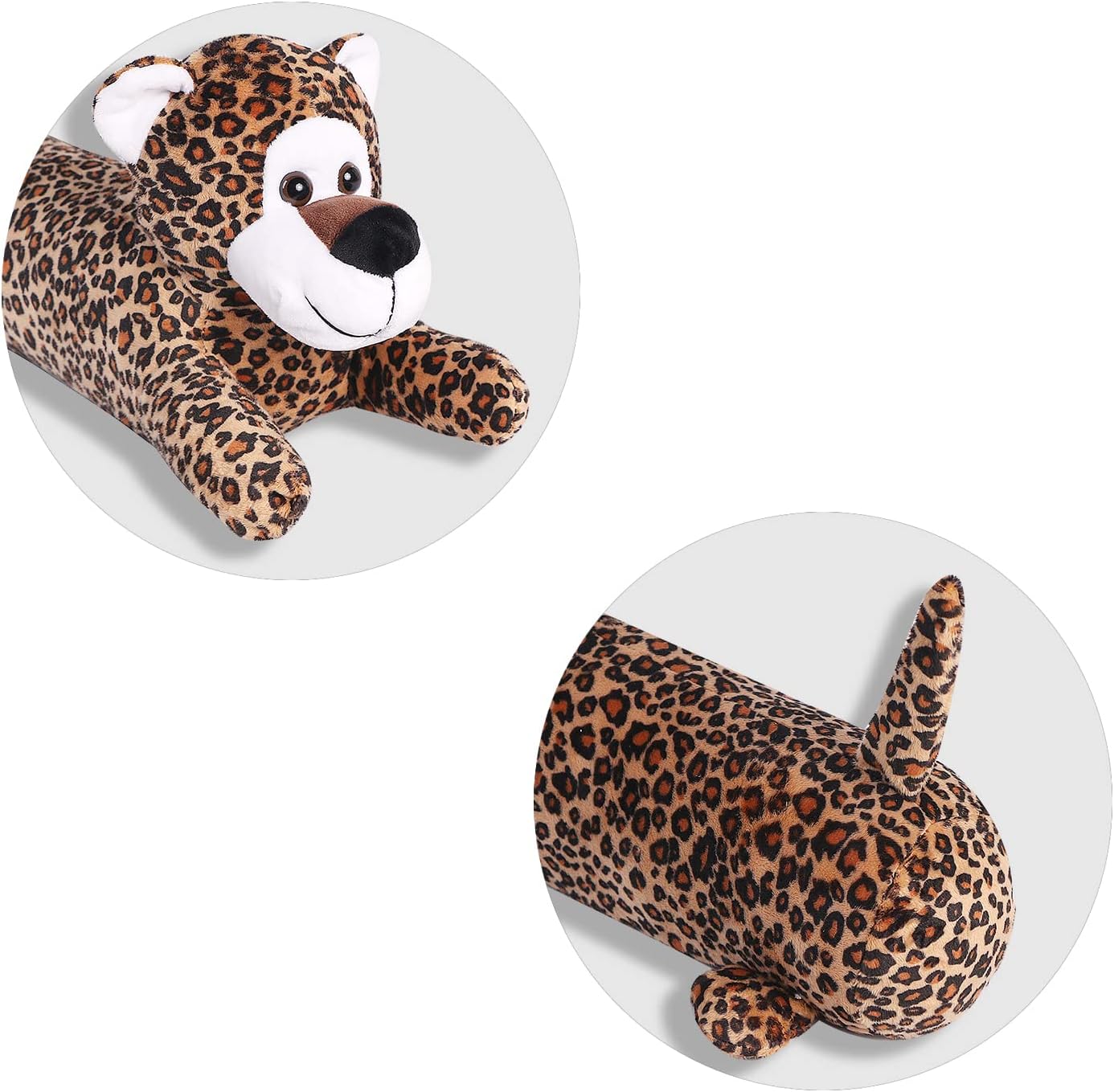 36 Inch Heavy Duty Draft Stopper with Leopard Pattern