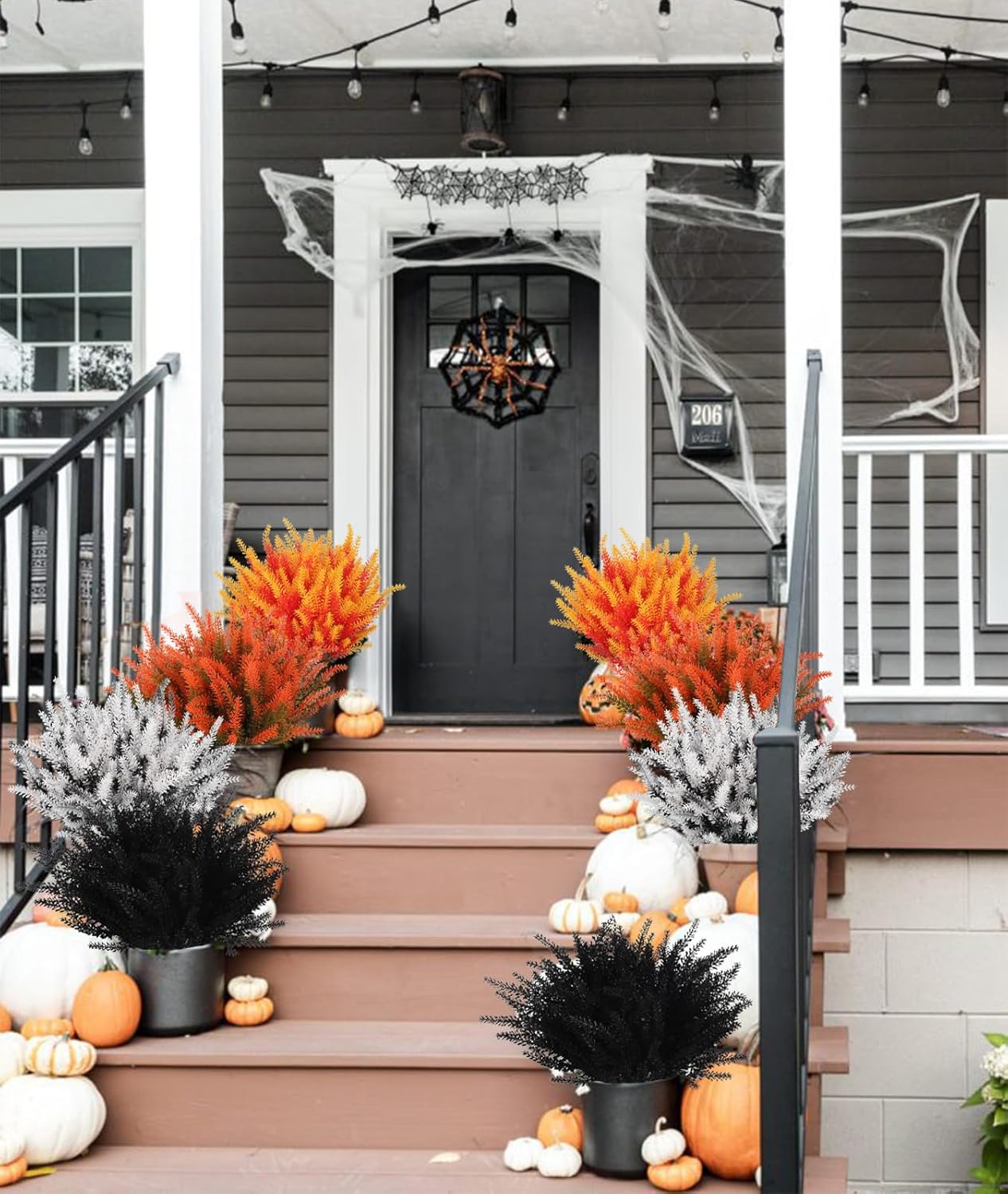 RECUTMS 12 Pcs Artificial Lavender Bouquets UV Resistant Fake Flowers for Home Decor