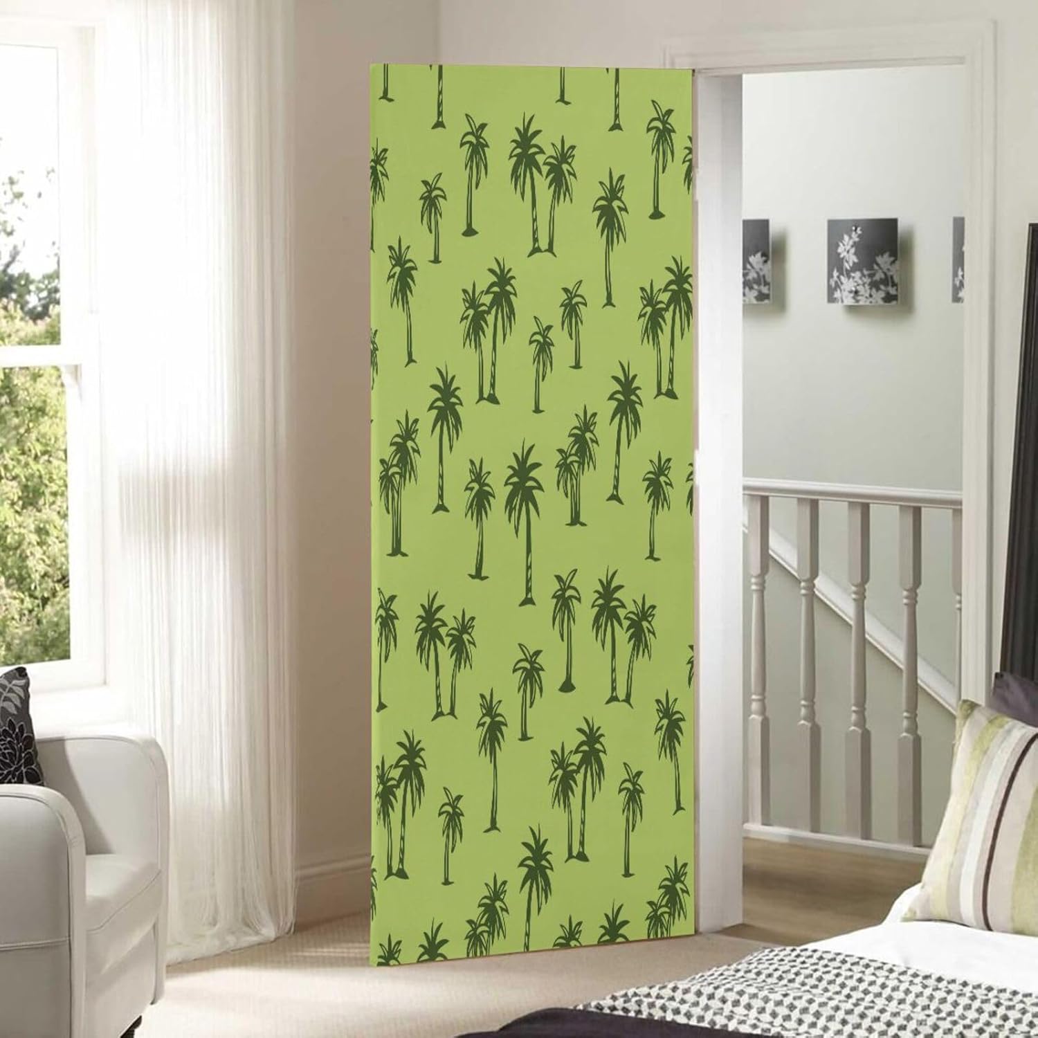 Susiyo Coconut Tree Halloween Door Cover 32x79 in