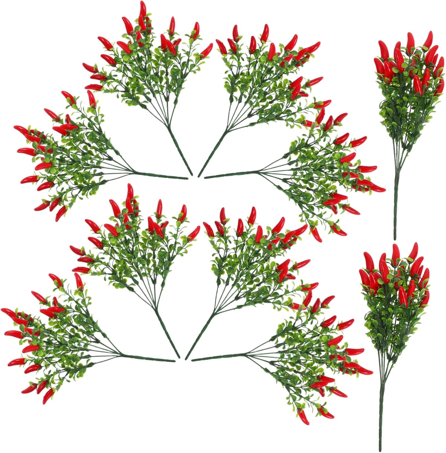 PRETYZOOM 10Pcs Artificial Red Chili Pepper Decor Bouquet