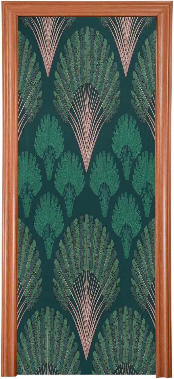 Susiyo Vintage Green Fan Halloween Door Cover