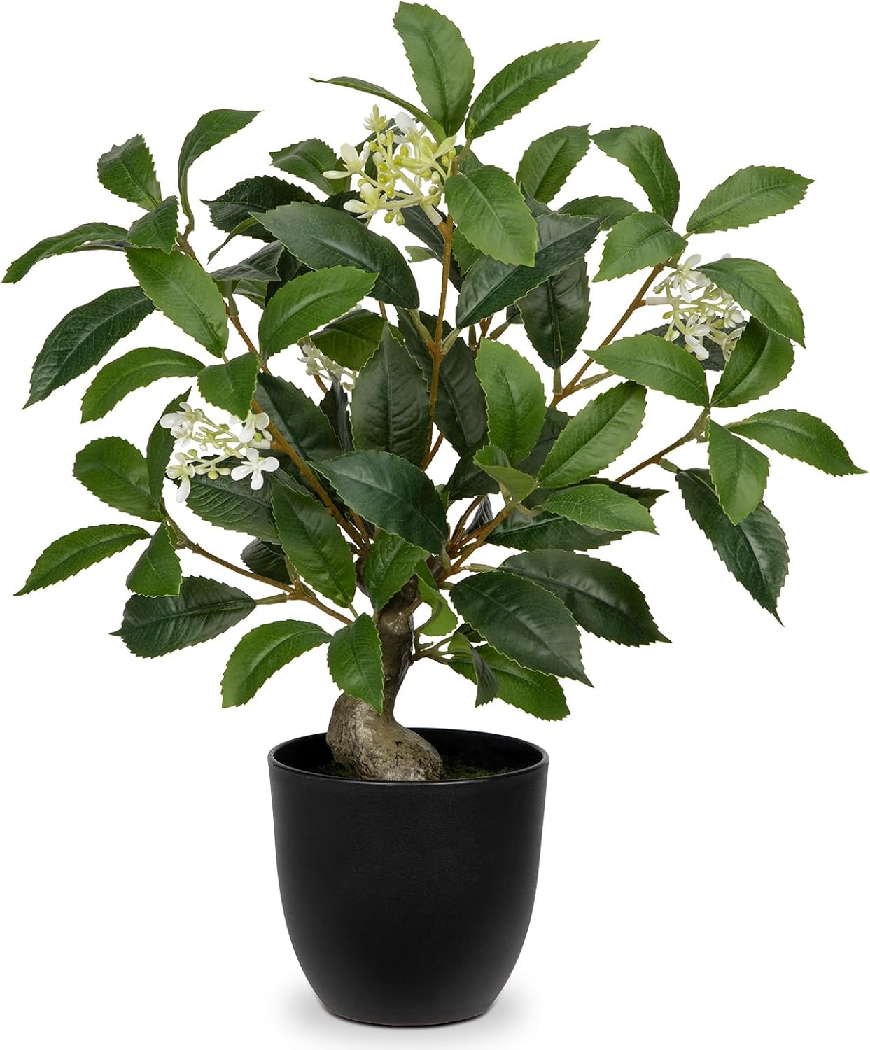 Briful 165 Inch Artificial Laurel Bay Tree with Black Pot