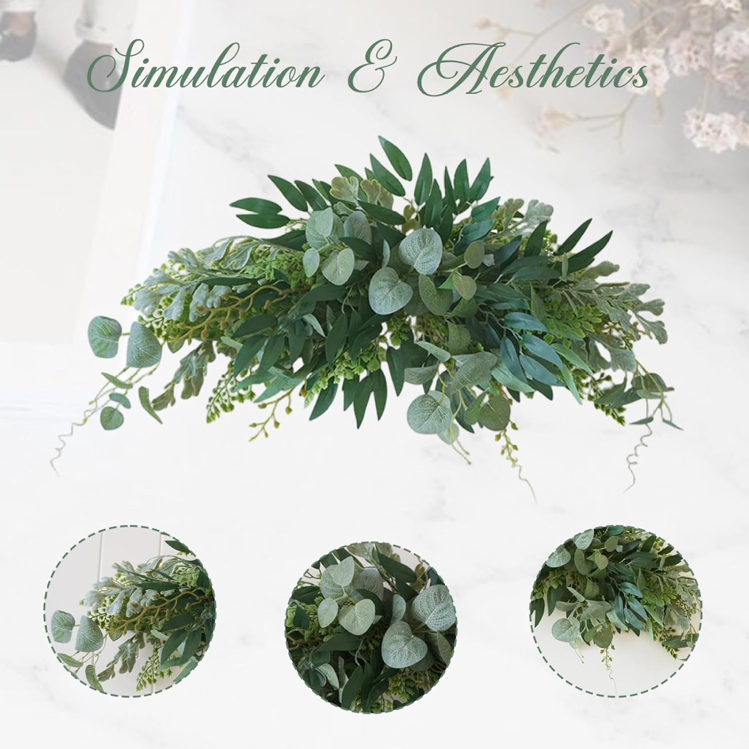 Floral Swag 276x118 Inch Artificial Eucalyptus for Wedding Arch