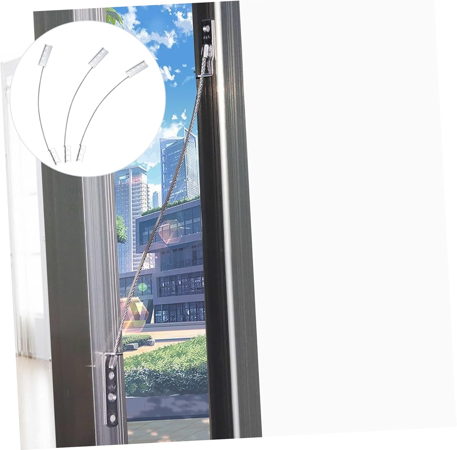 Falling Prevention Device for Windows with Metal Anchors
