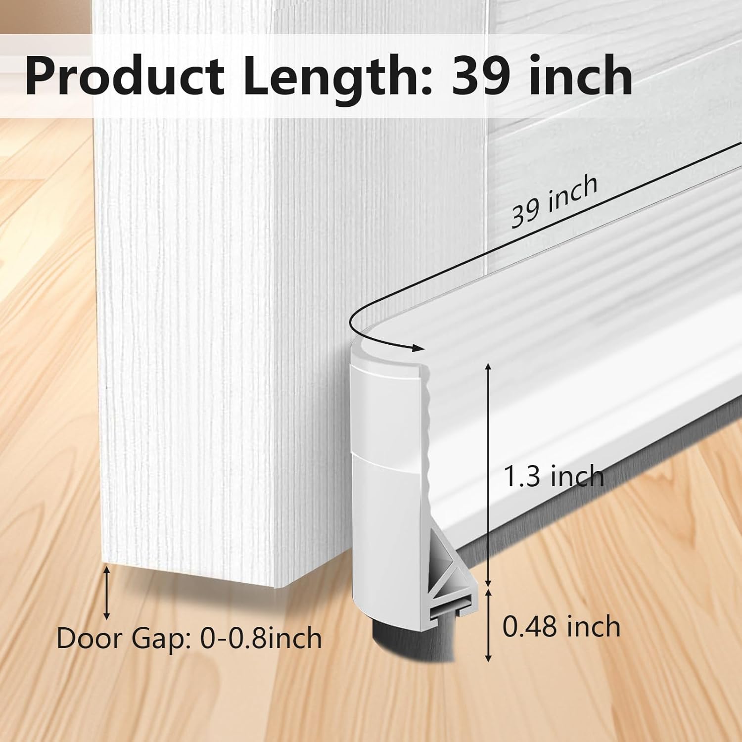 39 Inch Door Sweep with Strong Adhesive and Brush