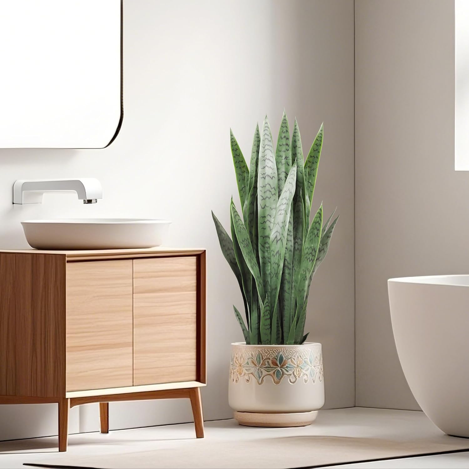 KOL 3FT Artificial Snake Plant Fake Sansevieria