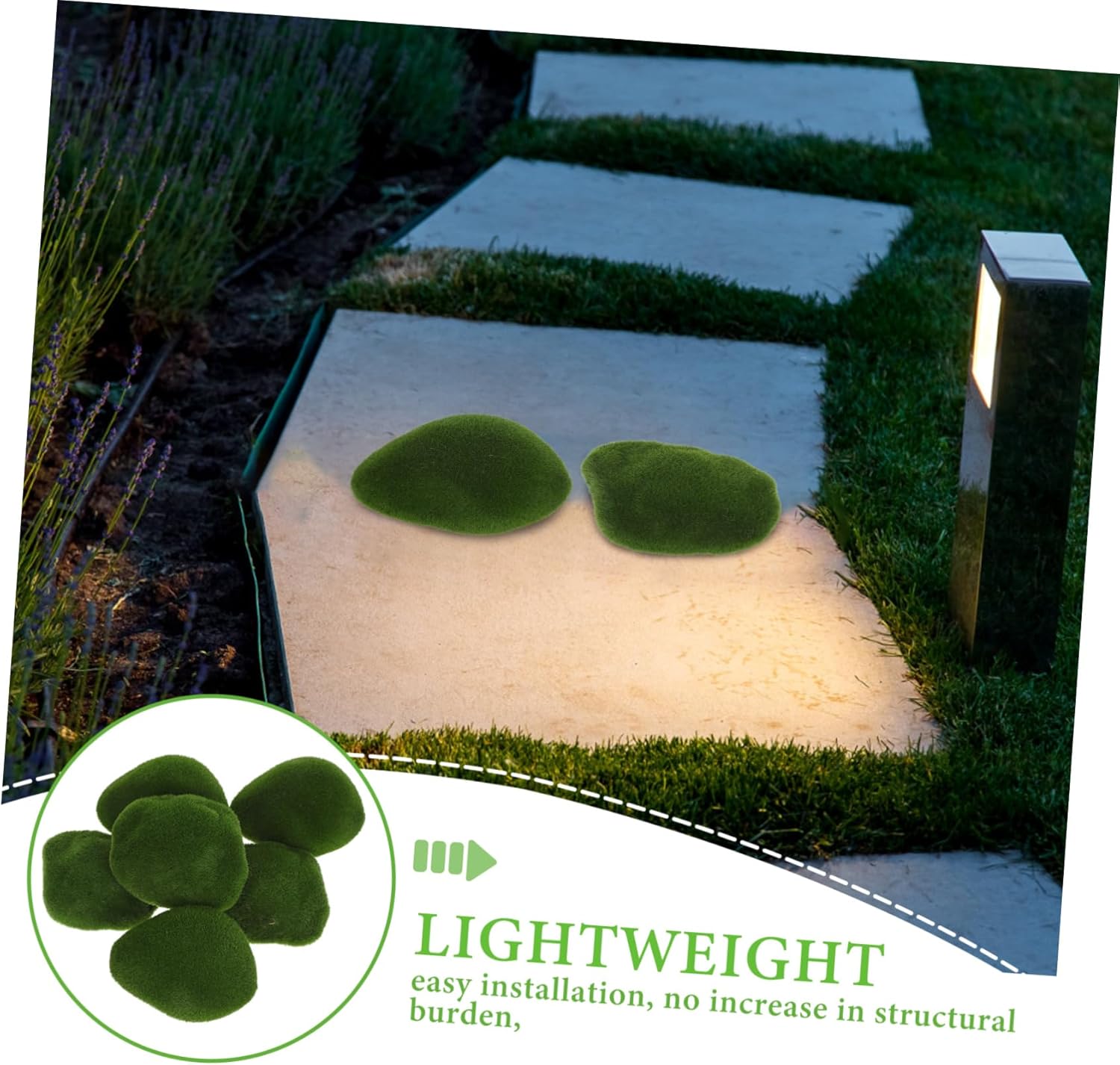 6pcs Artificial Moss Balls for Indoor Outdoor Decor