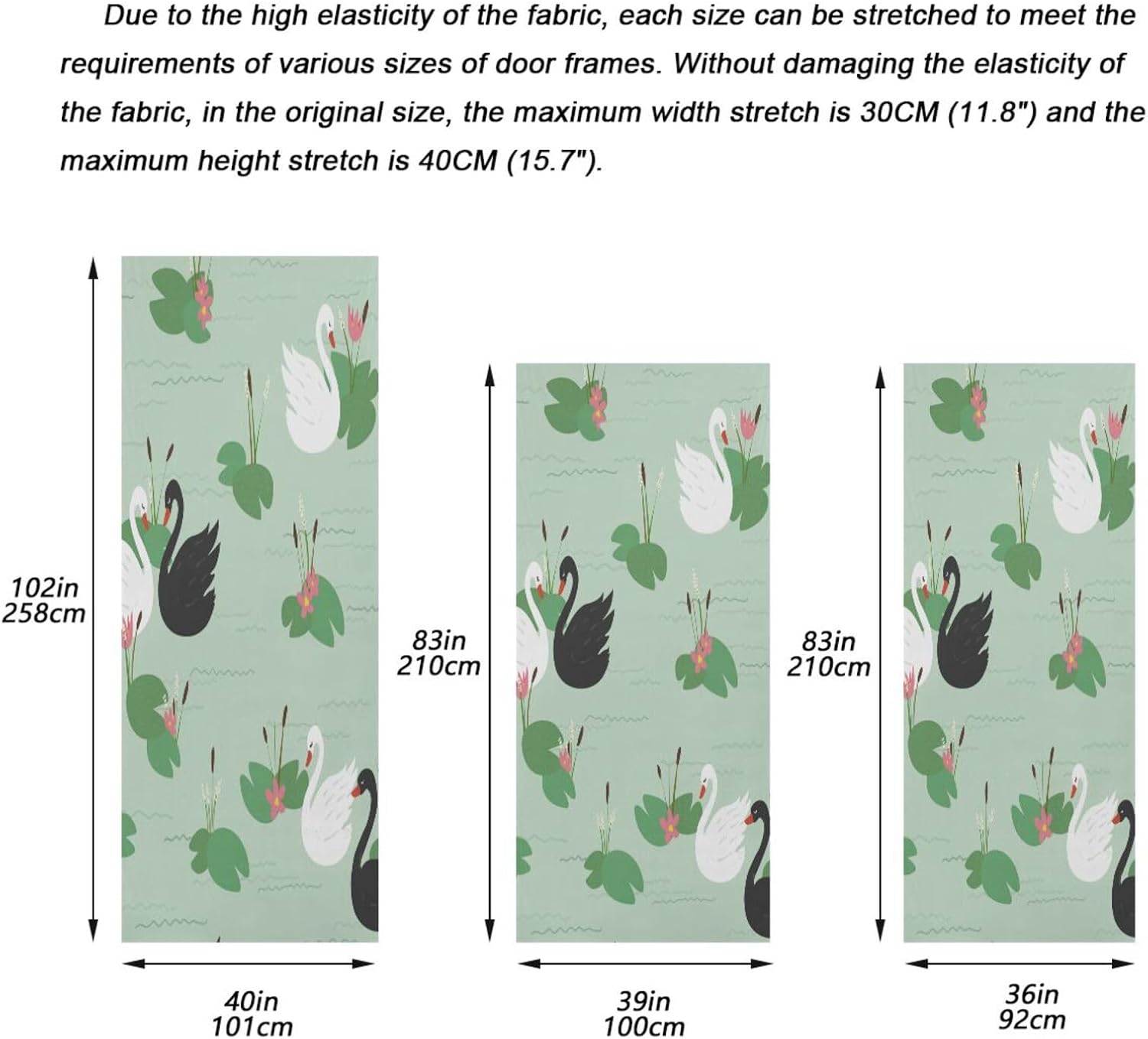 Susiyo Green Two Swans Halloween Door Cover