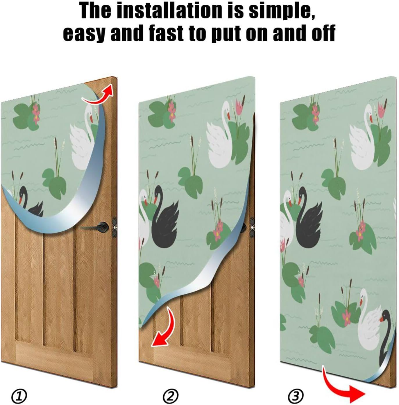 Susiyo Green Two Swans Halloween Door Cover