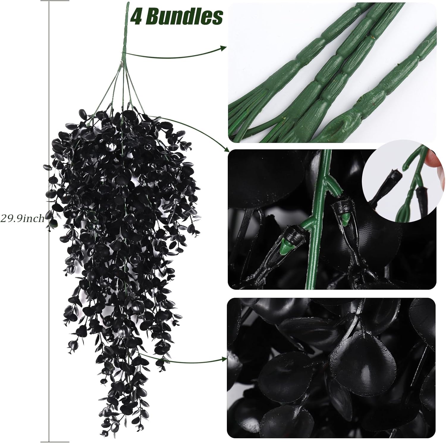 RECUTMS Artificial Hanging Eucalyptus Plant for Wall and Outdoor Decor