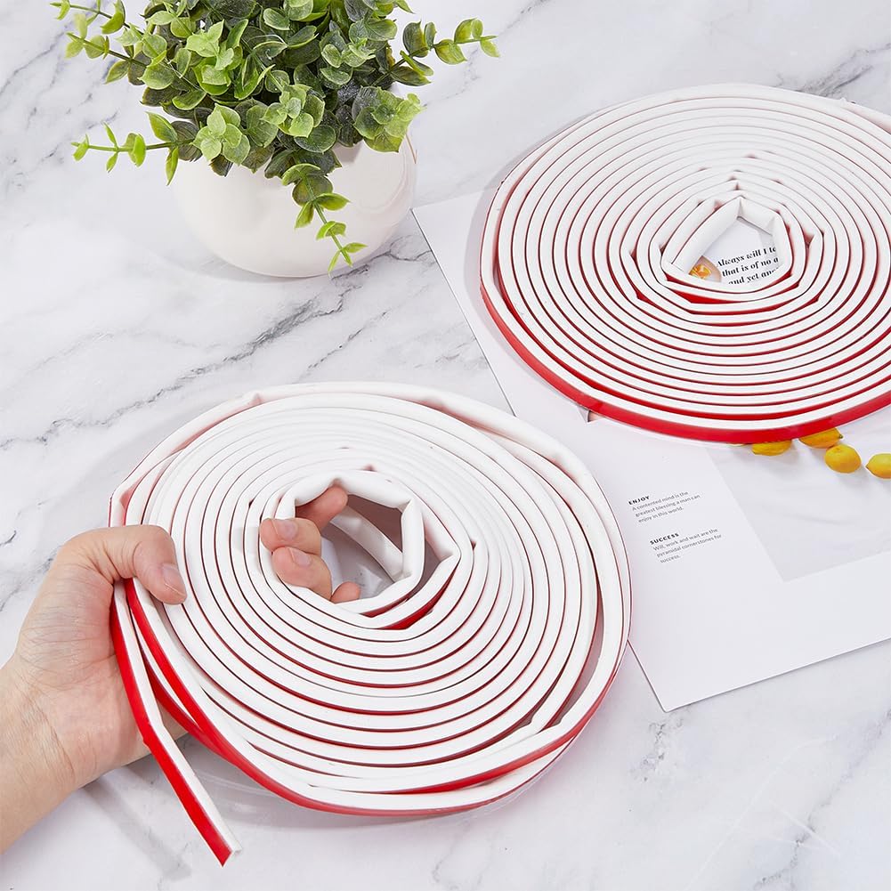 SUPERFINDINGS 6M D-Shaped Silicone Seal Strip Self Adhesive Door Frame Draft Excluder