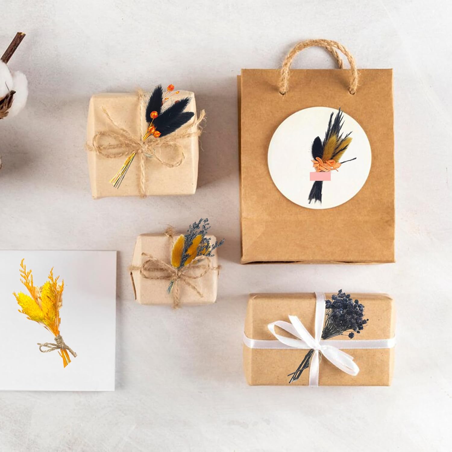 10 Pack Mini Dried Flower Bouquets for Crafts