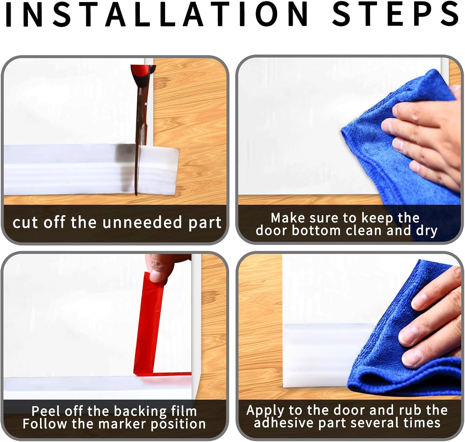 YeaHapiday 2 Pack Door Draft Stopper for Interior and Exterior Doors