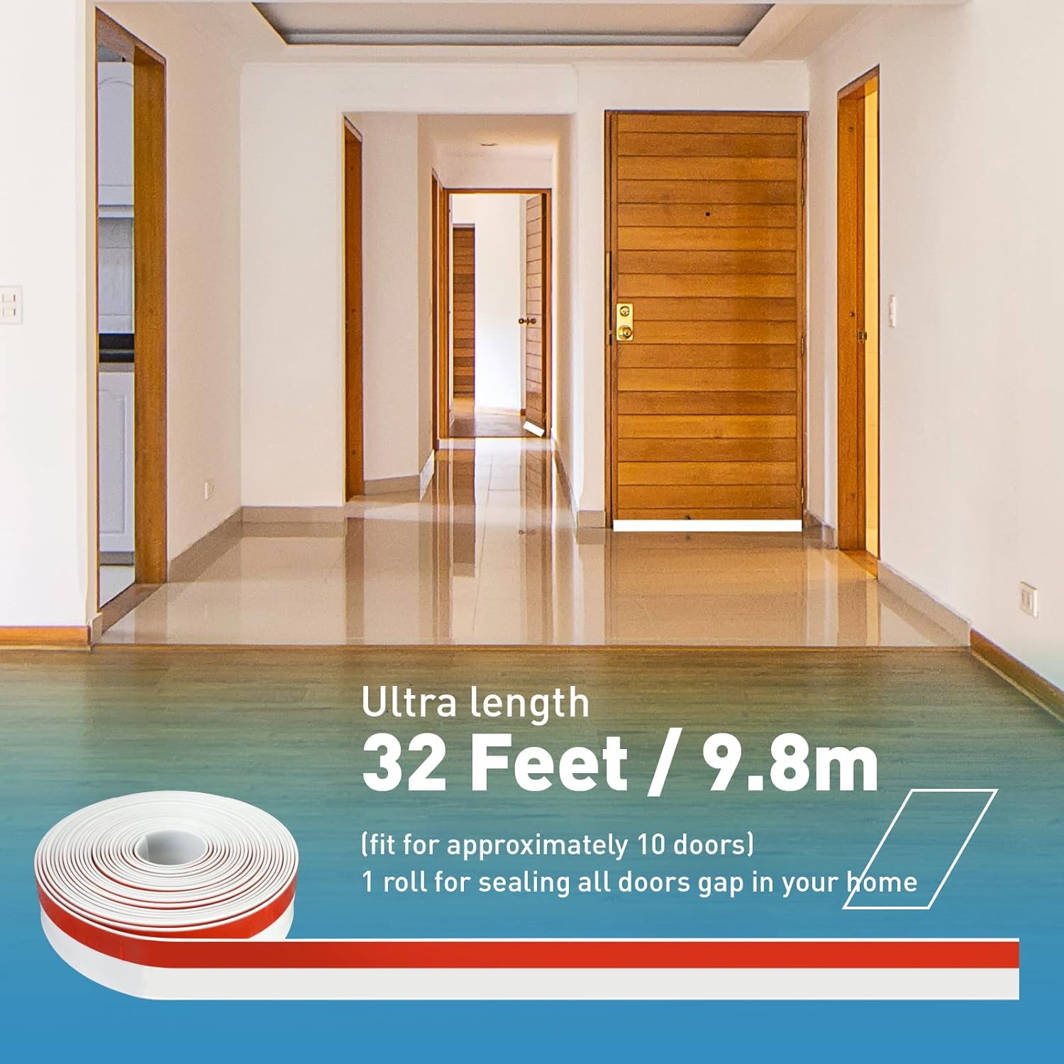 Door Draft Stopper 2 W x 32 L Cuttable Weather Seal
