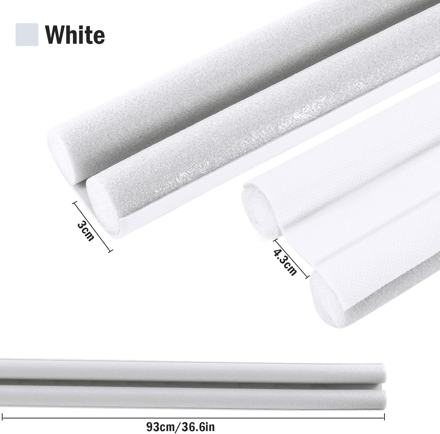 Black Door Draft Blocker 36 Inch Insulation Seal
