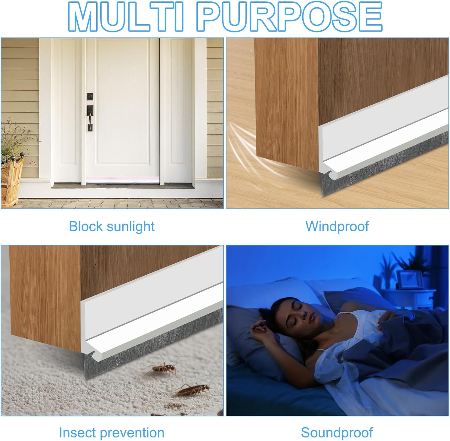 NIXRET Door Sweep 393 In Self Adhesive Draft Stopper