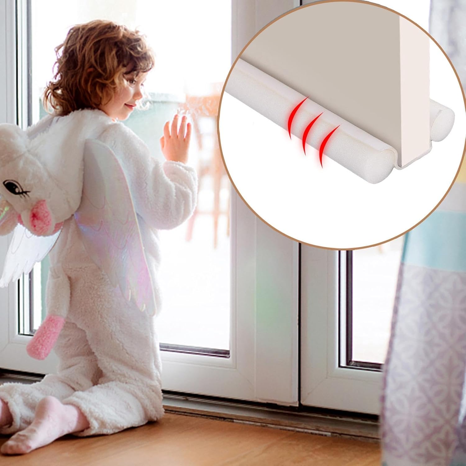 Under Door Draft Stopper - Adjustable Door Seal for All Doors