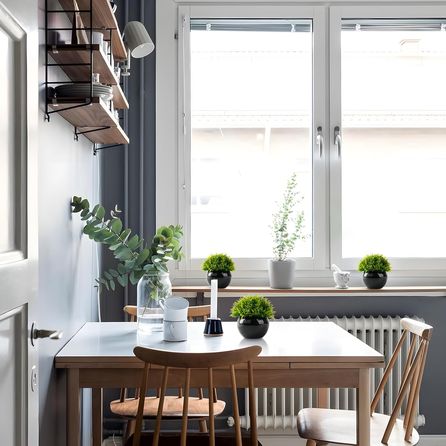 ASHELYULLA Small Fake Plants Set of 3 Artificial Plants for Home Office Decor