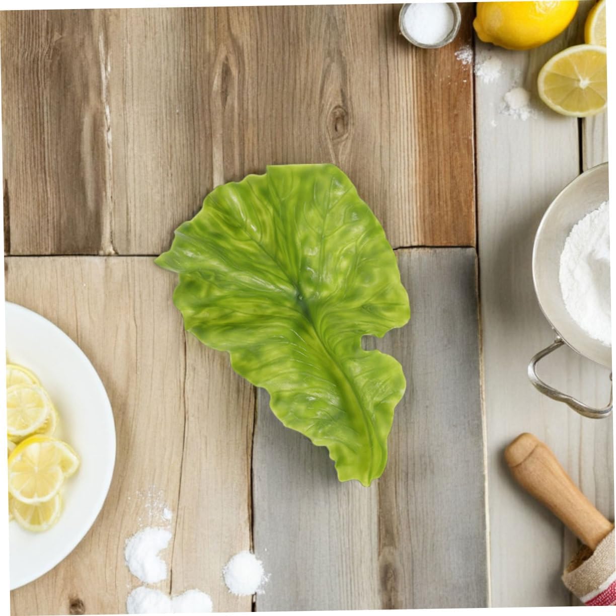 Luxshiny 10pcs Lifelike Fake Leaves Artificial Vegetables for Home Decor Kitchen Displays and Photography Props