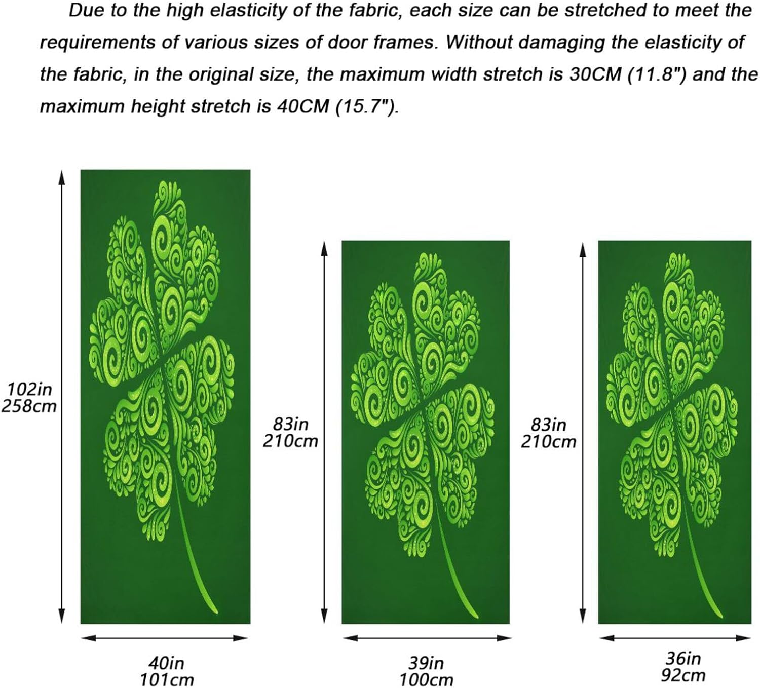 Susiyo Lucky Clover Door Decoration 32x79 in