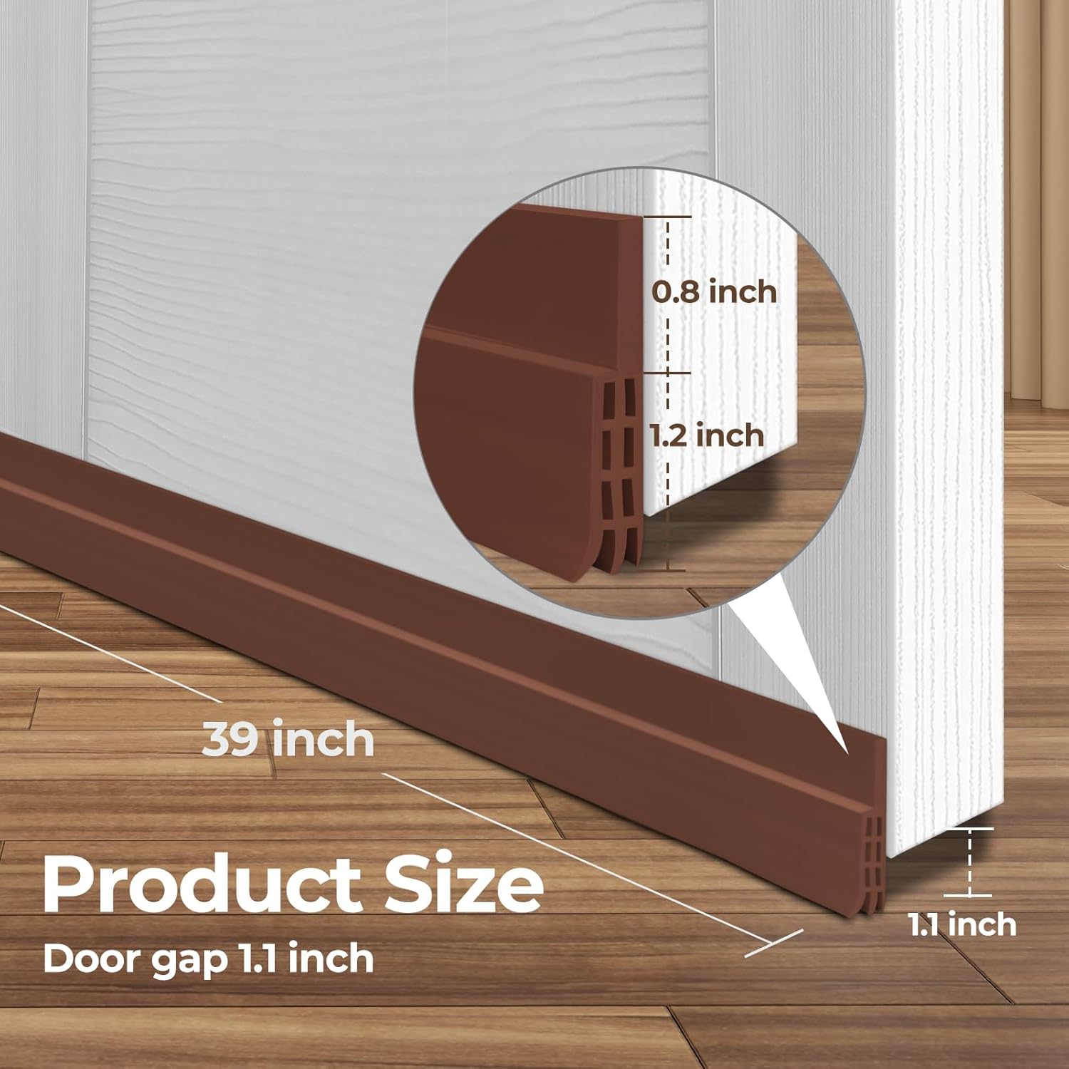 Ohuhu Under Door Draft Stopper Seal Strip 394 In x 335 In