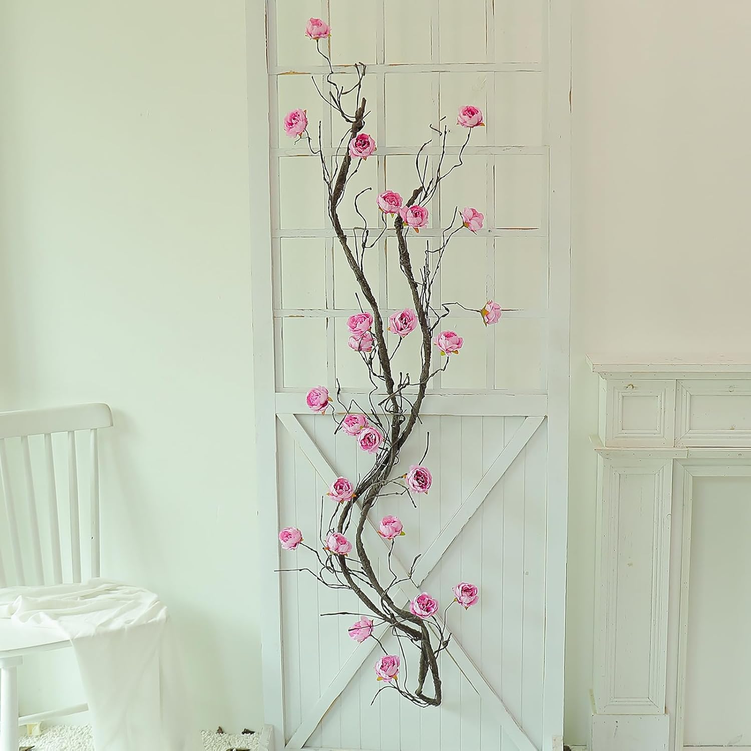 300cm Large Flexible Artificial Tree with Peony Flowers for Wedding and Christmas Decor