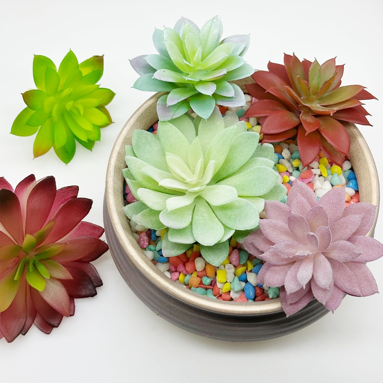 Woohome 8 Piece Fake Succulent Set for Decor