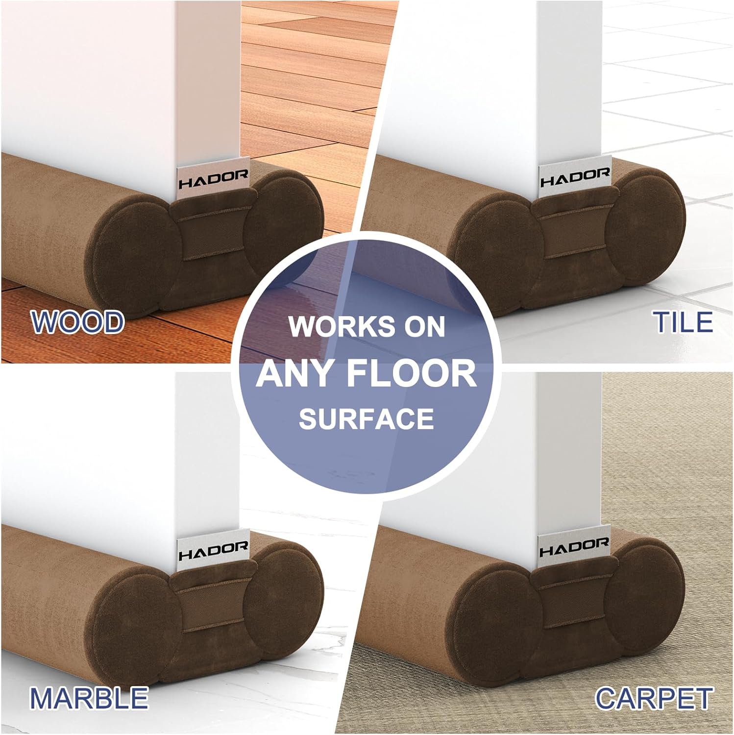 Hador Door Draft Stopper 32 Inch Double Side Soundproof Seal