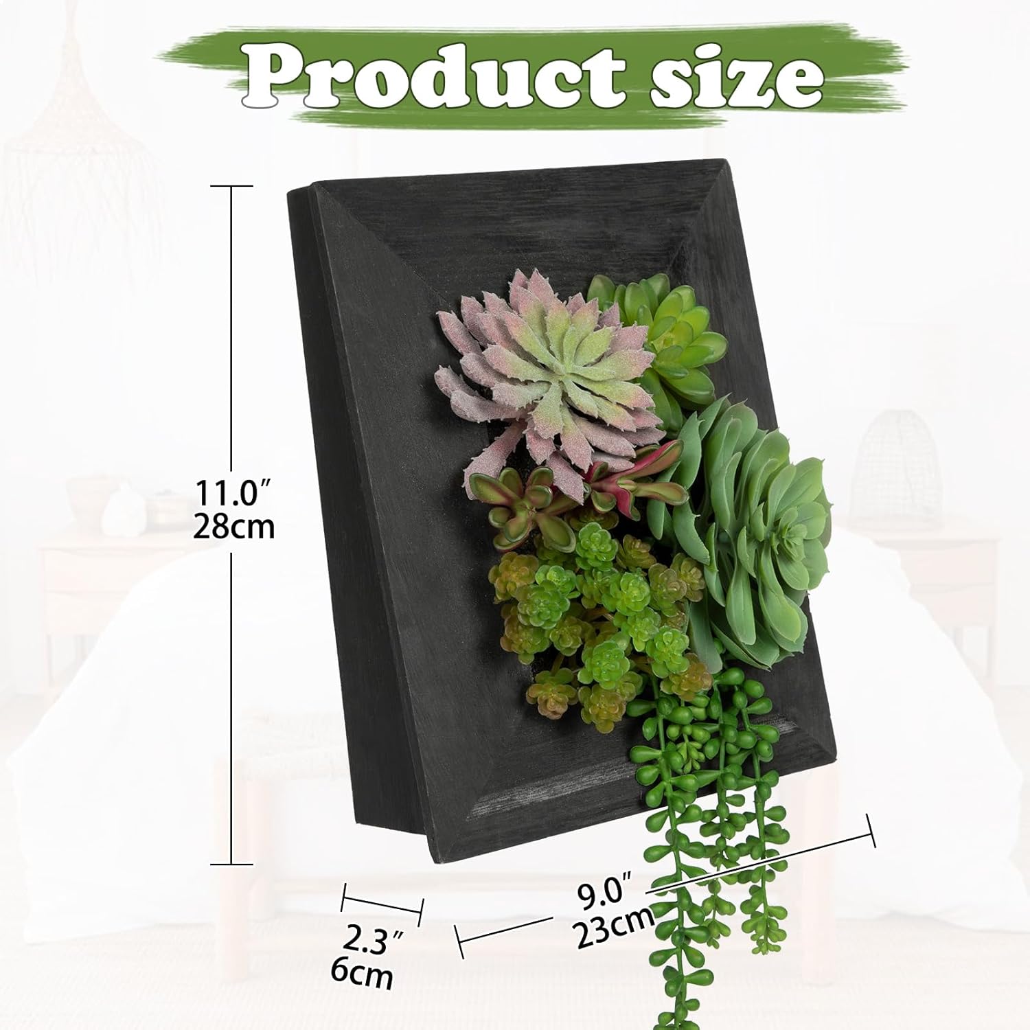 Fake Plants Succulents 3D Artificial Wall Hanging Indoor Decor